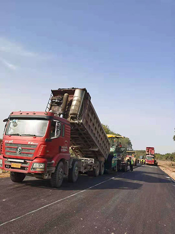 枞阳S335项目03标沥青路面顺利结束