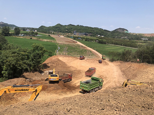 G530池州市查桥至牛矶段一级公路建设工程施工全面展开